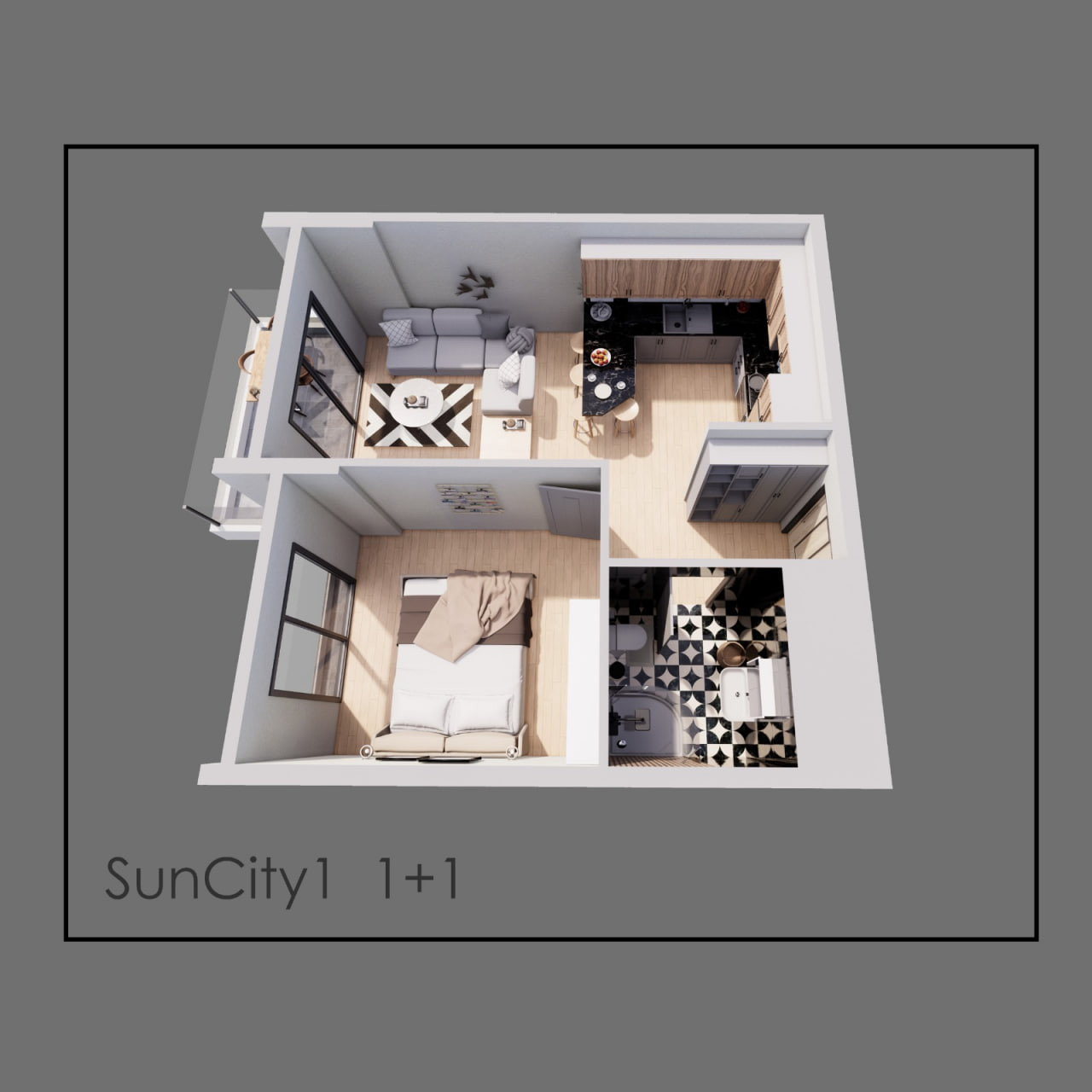 SUN CİTY 2 / 1+1 / Mersin, Tece  proje görseli