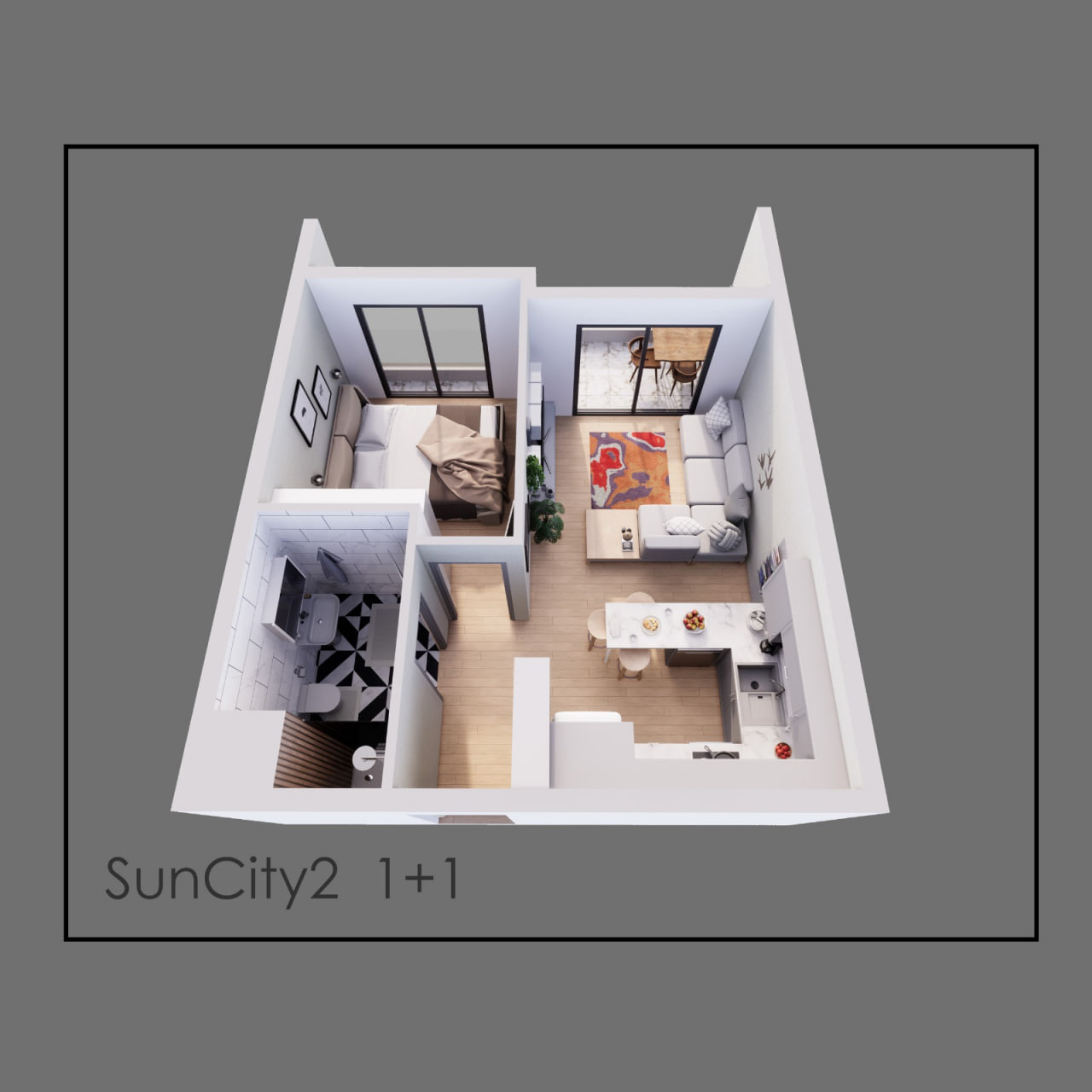 SUN CİTY 2 / 1+1 / Mersin, Tece  proje görseli