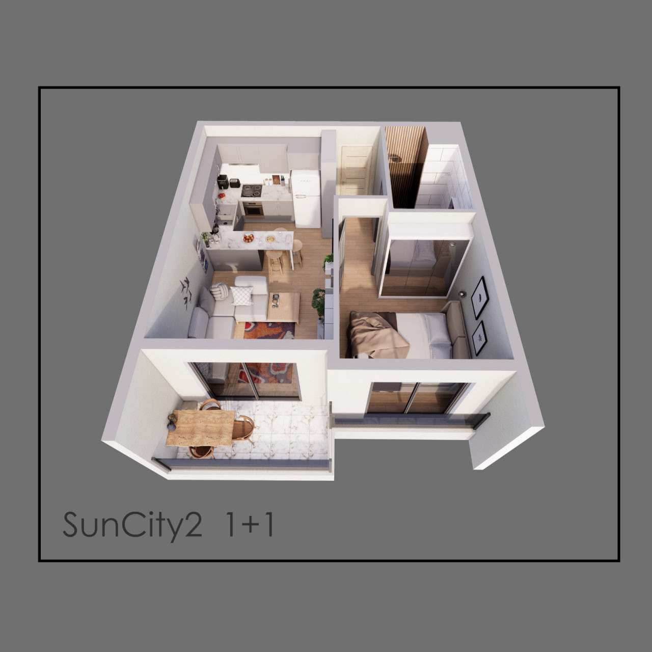 SUN CİTY 2 / 1+1 / Mersin, Tece  proje görseli