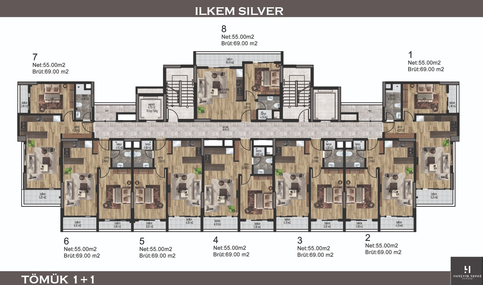 İlkem Silver / 1+1 / Erdemli, Arpaçbahşiş  proje görseli