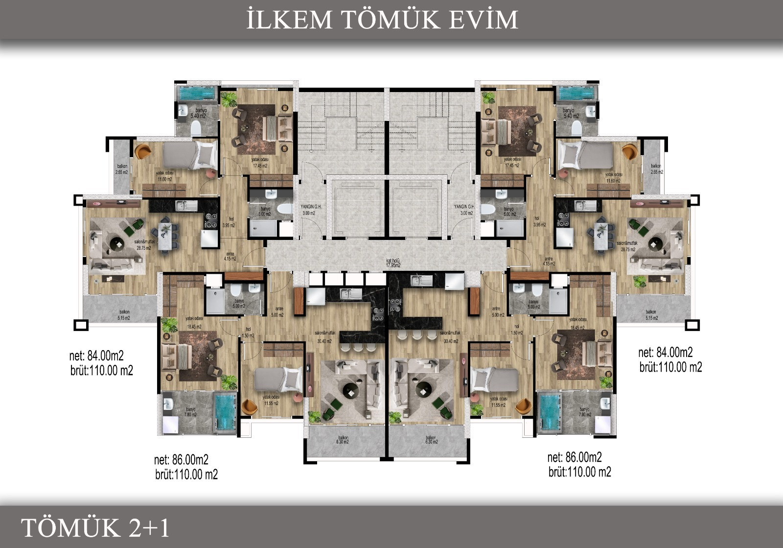 İlkem Evim / 2+1 / Erdemli, Tömük  proje görseli