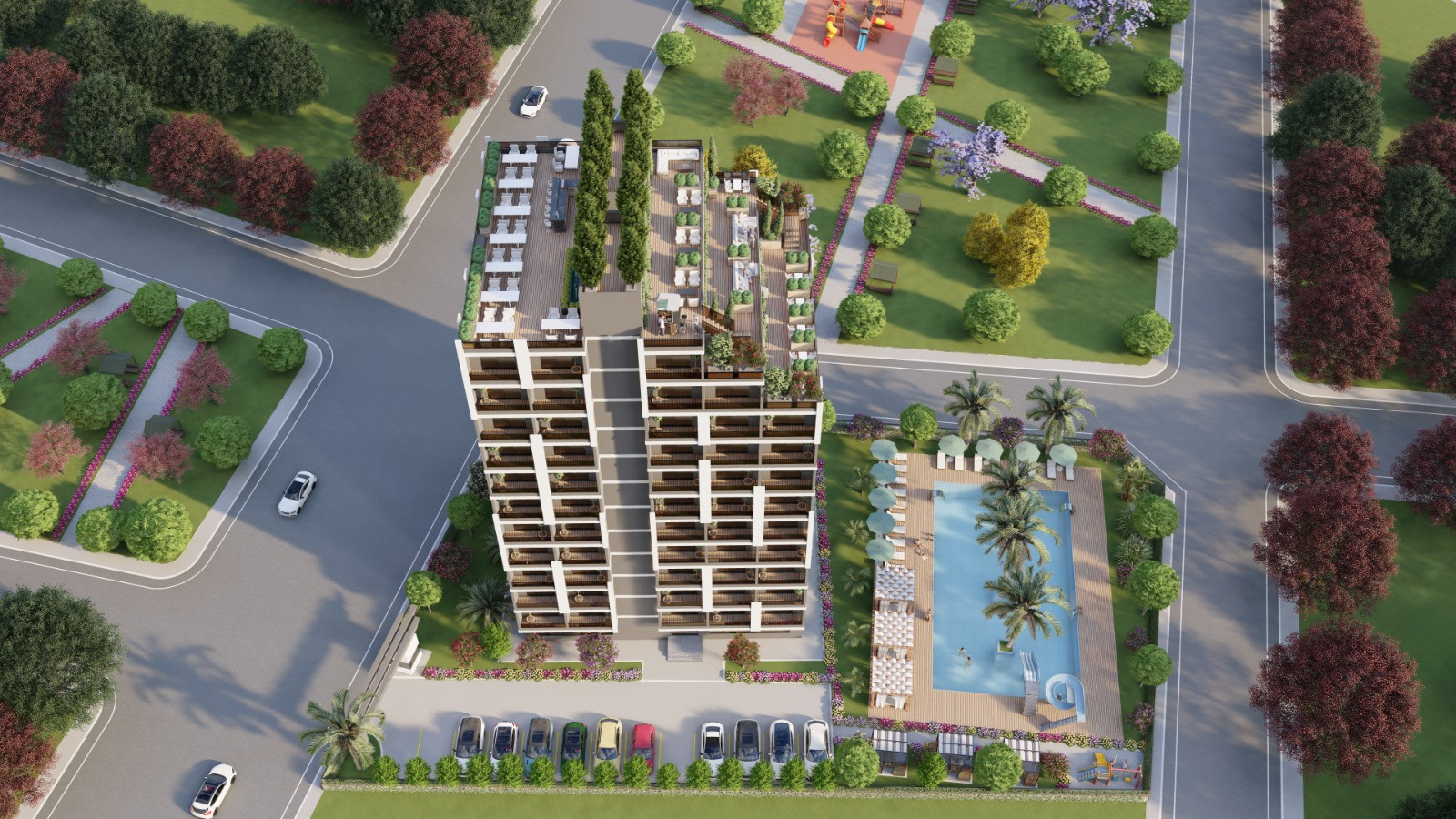 Sun Maria Roof / 1+0 / Mezitli, Tece  proje görseli