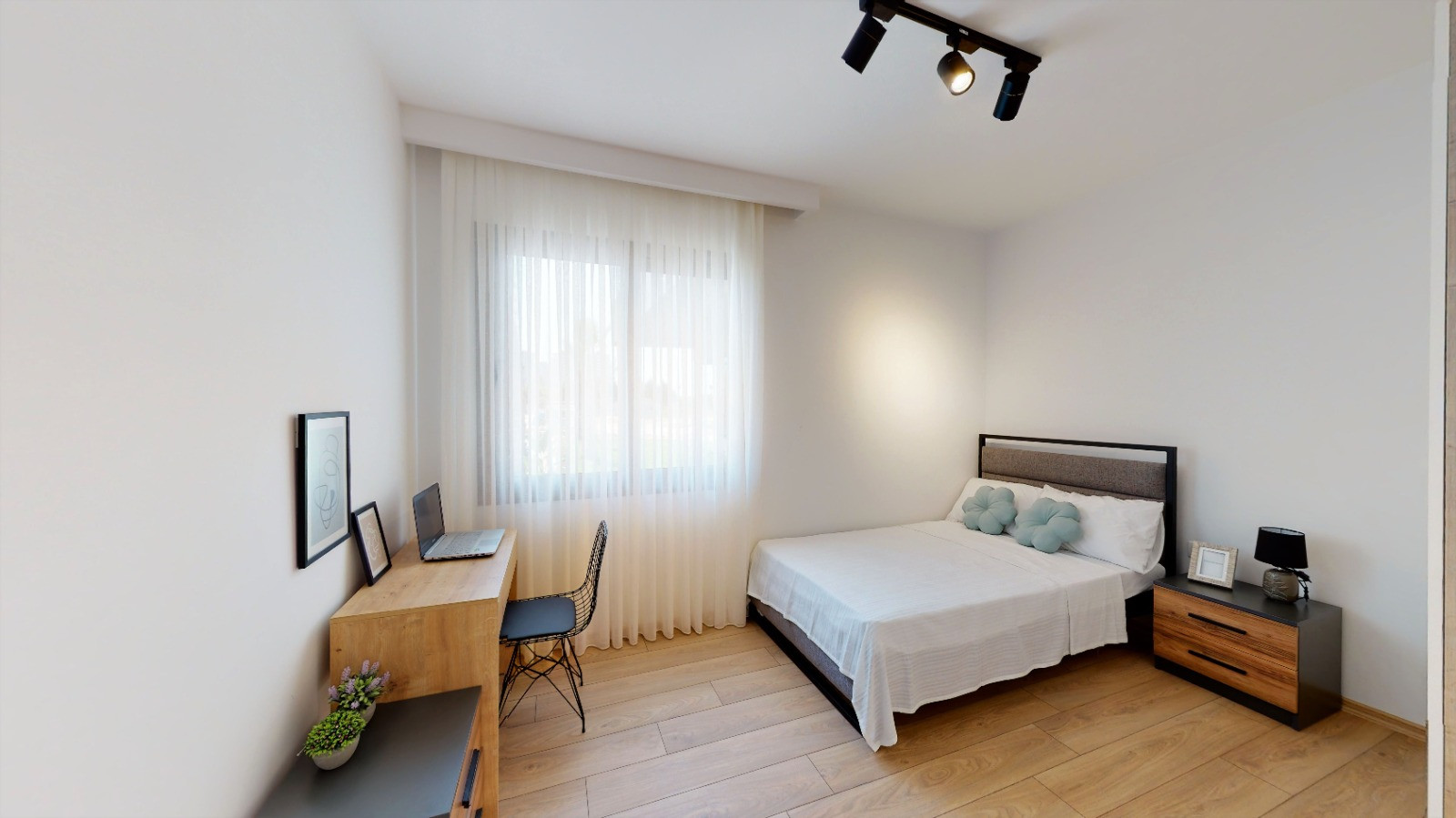 MB Azure Resort 2+1 Bahçe Katı – ikinci yatak odası